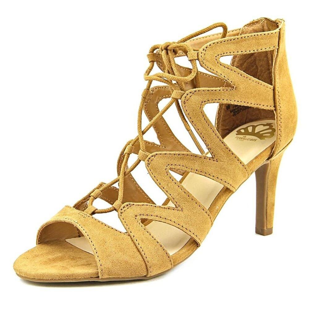 Fergalicious Heartthrob Faux Suede Gladiator Strappy Lace Up Sandals
